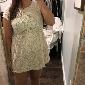 Coincidence & Chance cream large cocktail dress